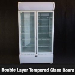 Federal Two Door Display Upright Fridge 1000L